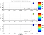 Chlorophyll, CDOM,<br>and Backscatter